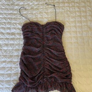 Etophe Studios lemongrass floral ruched mini dress